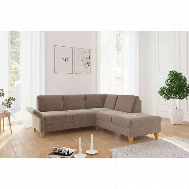 Sit & More ROHOVÁ SEDAČKA, textil, světle hnědá