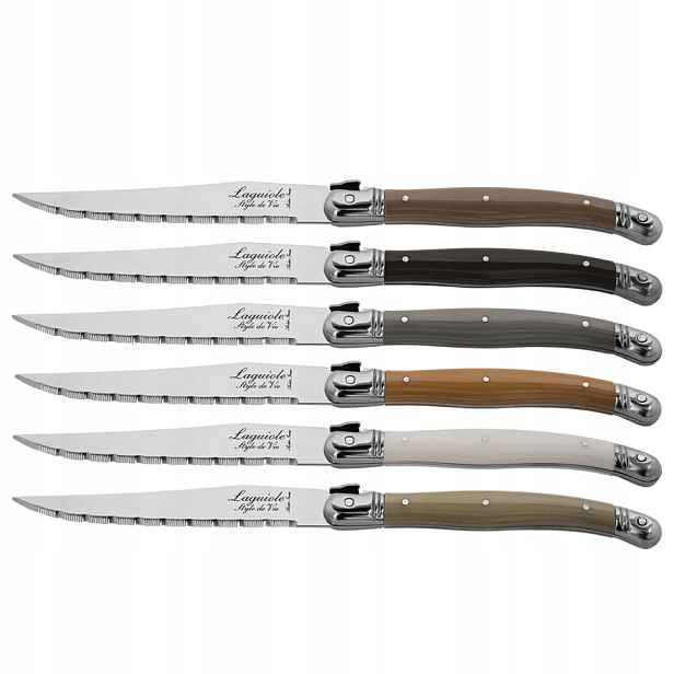 Laguiole Steakové nože Premium Line Treasure, sada 6 ks, nerez, dřevěný
