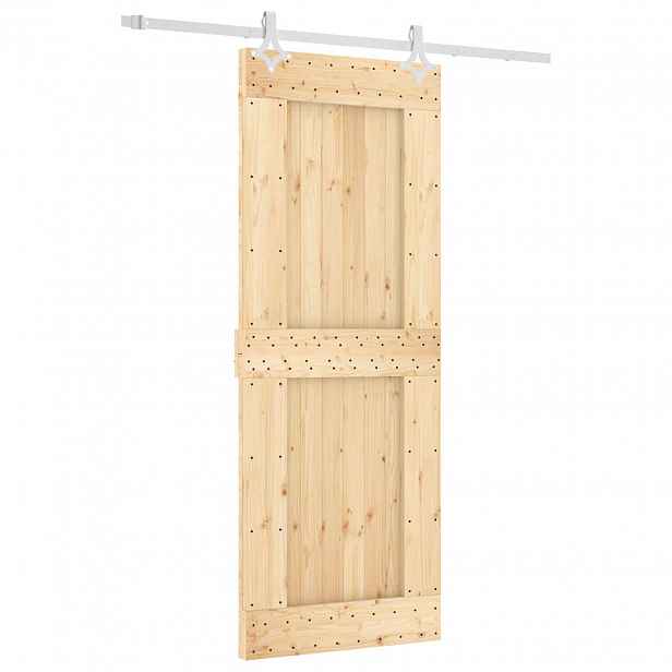 vidaXL Posuvné dveře 80 x 210 cm Masivní borové dřevo (neupravené)
