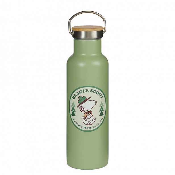 Butlers PEANUTS Láhev nerezová skaut  650 ml - zelená