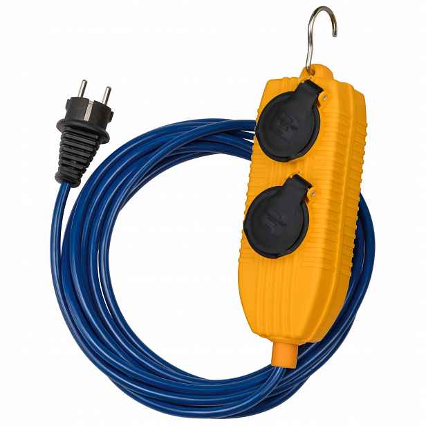 Prodlužovací Kabel Venkovní 5 m 4 stavební zásuvky Brennenstuhl Powerblock IP54