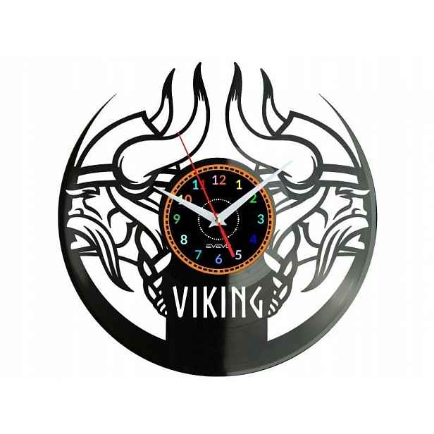 Viking Dárek Originální dekorace do domu Hodiny z vinylové desky