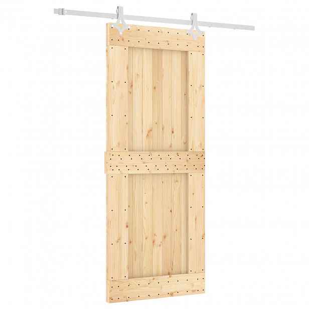 vidaXL Posuvné dveře 85 x 210 cm Masivní borové dřevo (neupravené)