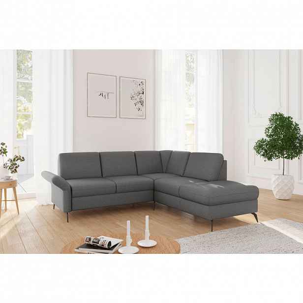 Sit & More ROHOVÁ SEDAČKA, textil, tmavě šedá