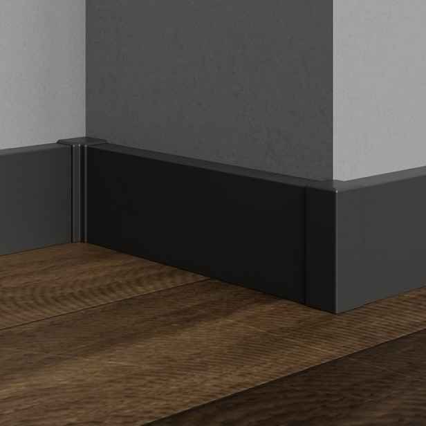 Lišta soklová "rovná" Profil-EU grafit mat, PVC, délka 250 cm, výška hrany 50 mm, SKKOMPGF50