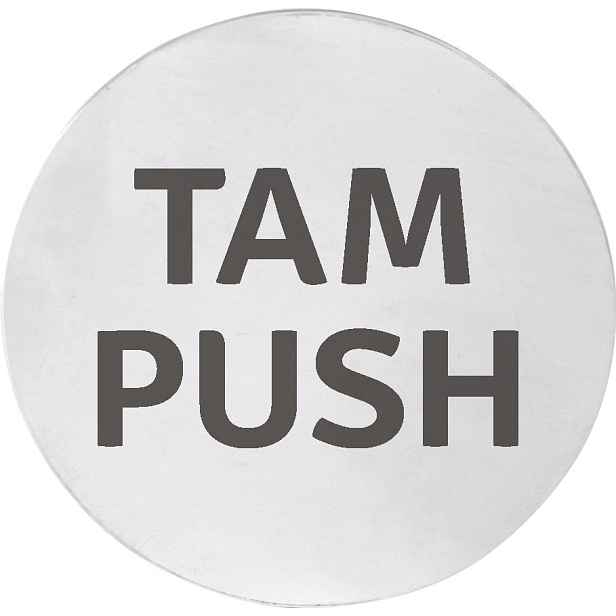 Sapho Cedule TAM/PUSH, O 75mm, nerez mat