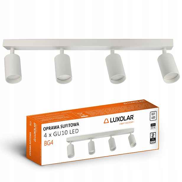 Stropní Svítidlo Lustr Stropní Svítidlo Tuby Metal Spot BG4 Led 4xGU10 Bílá