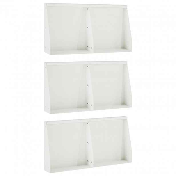 vidaXL Opěrná zeď 6 ks 40 x 12 x 40 cm Ocel Bílá