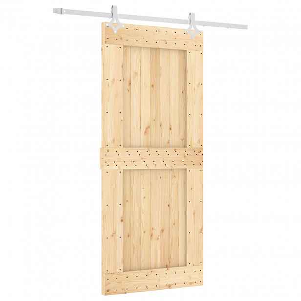 vidaXL Posuvné dveře 90 x 210 cm Masivní borové dřevo (neupravené)