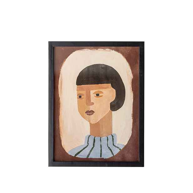 Dekorativní obraz 42x32 cm AMANDA Bloomingville - hnědý