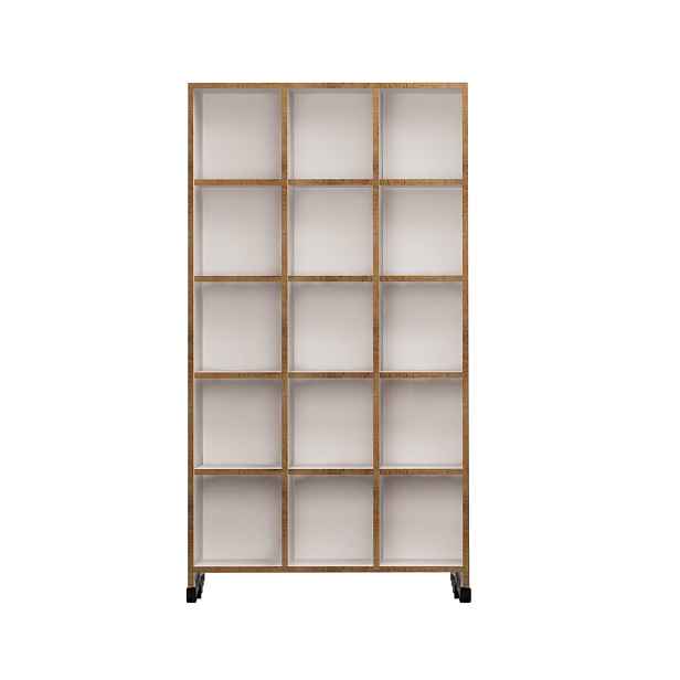 Kalune Design Knihovna na kolečkách Crotone dub přírodní