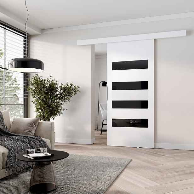 Posuvné interiérové dveře BARRET 6 - 86 cm, bílé