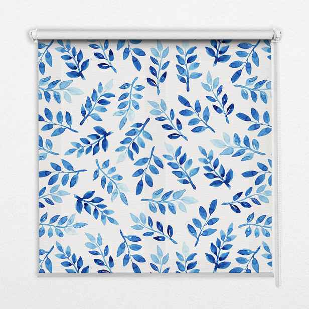 TULUP VNITŘNÍ roleta - okenní roleta - roleta - 60x140 cm - Modré listy