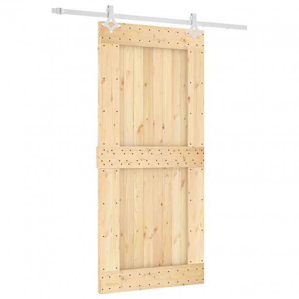 vidaXL Posuvné dveře 95 x 210 cm Masivní borové dřevo (neupravené)