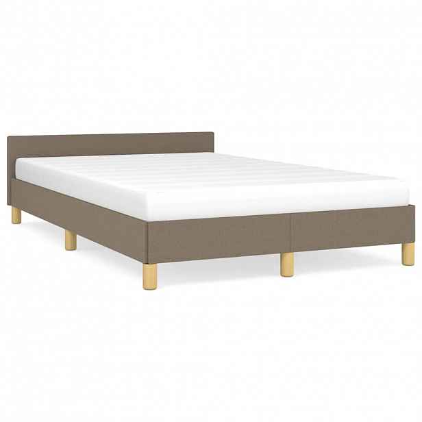 vidaXL Rám postele bez matrace taupe 120 x 200 cm textil