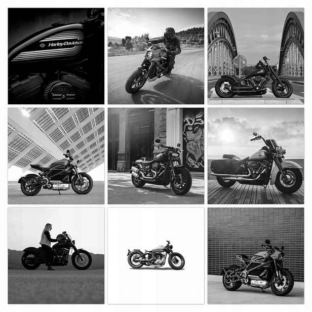 Sada plakátů 9x 60x60 Mix Harley Davidson