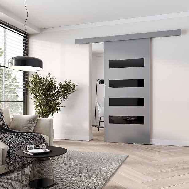 Posuvné interiérové dveře BARRET 6 - 86 cm, šedé