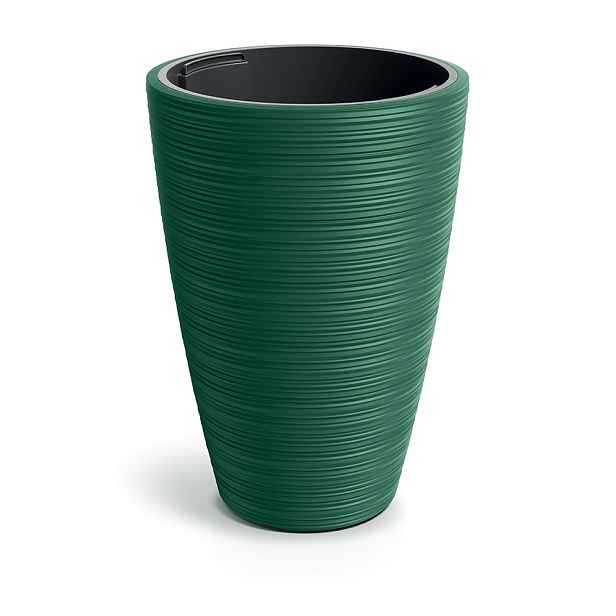 Prosperplast Plastový květináč Venas Round tmavě zelený II, varianta 34,9 cm