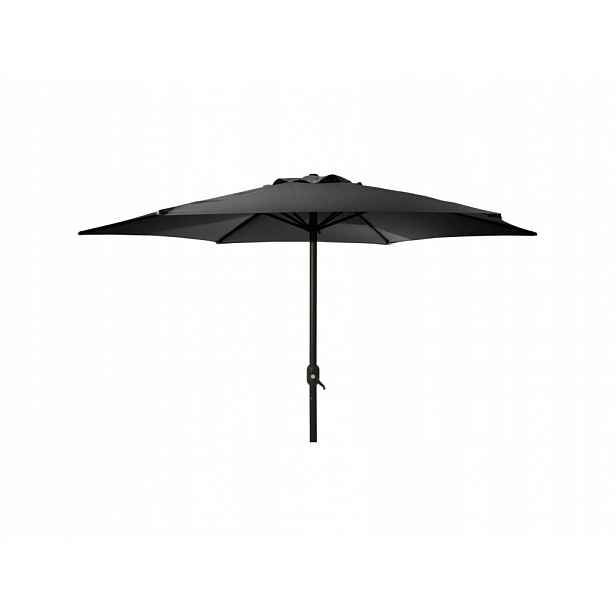Velký zahradní slunečník, Ø 300 cm, antracitový