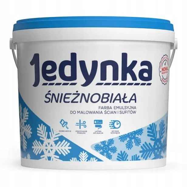 Jedynka Sněhově Bílá emulzní barva na stěny a stropy, matná bílá – 10 l