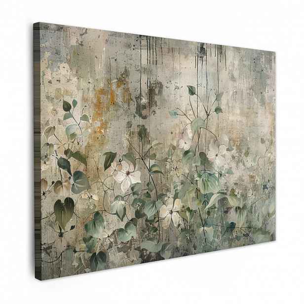 MuchoWow OBRAZ NA PLÁTNĚ Květiny - listy - abstraktní - moderní 40x30 cm