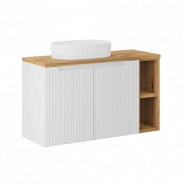 Petits-meubles UMYVADLO 100.4cm Riva Bílá a dřevo