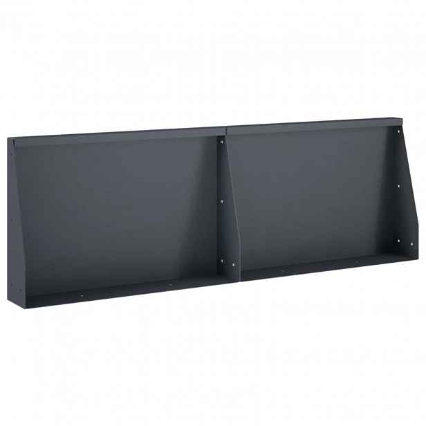 vidaXL Opěrná zeď 2 ks 60 x 12 x 50 cm Ocel Antracitová