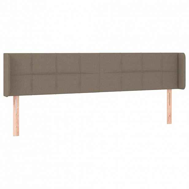 vidaXL Čelo postele typu ušák taupe 183x16x78/88 cm textil
