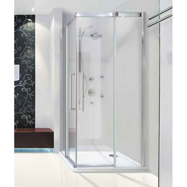 Admiral A4 90 cm CHROM Luxusní sprchová zástěna čiré sklo 8mm