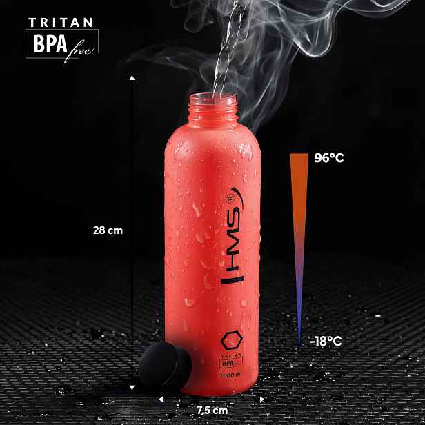 HMS NCD61 ČERVENÁ TRITANOVÁ LÁHEV NA PITÍ 1000 ML NILS CAMP