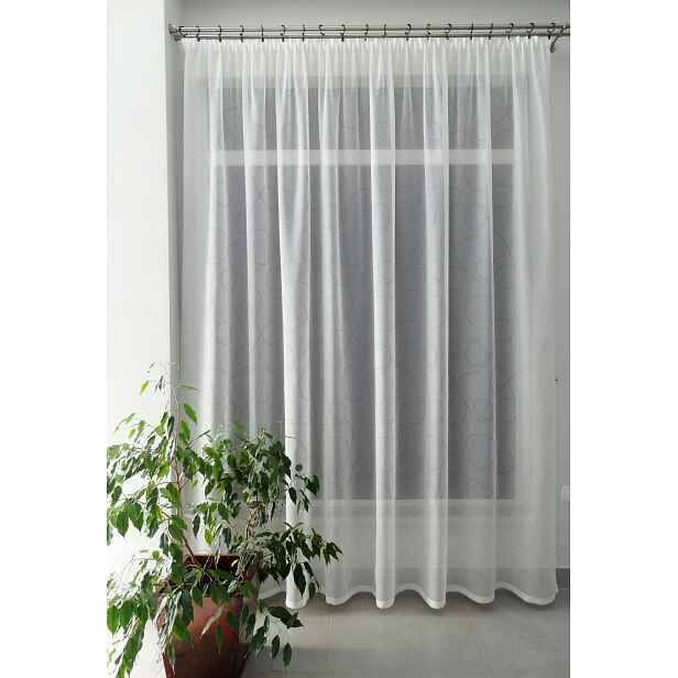 Mg Záclona Rino Ecru lemování 290 x 250 cm s páskou Pol