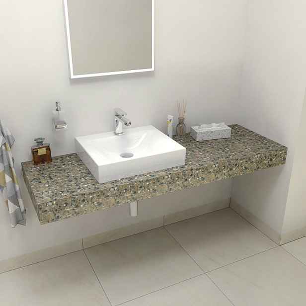 Sapho TAILOR rockstone deska 160x50 cm, provedení límce L