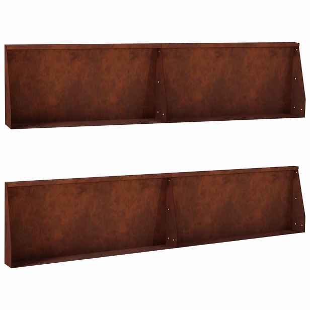 vidaXL Opěrná zeď 4 ks 100 x 12 x 50 cm Povětrnostně odolná ocel