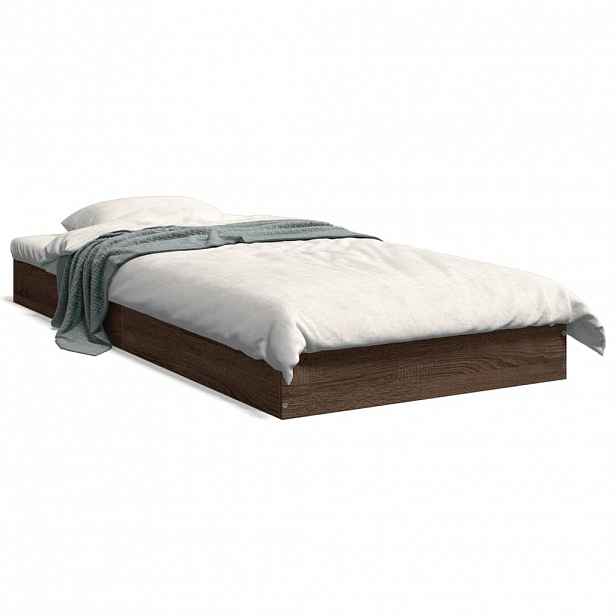 vidaXL Rám postele bez matrace hnědý dub 75 x 190 cm kompozitní dřevo