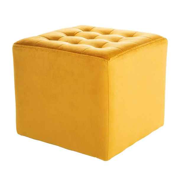 Casarredo Taburet LORI velvet žlutá curry