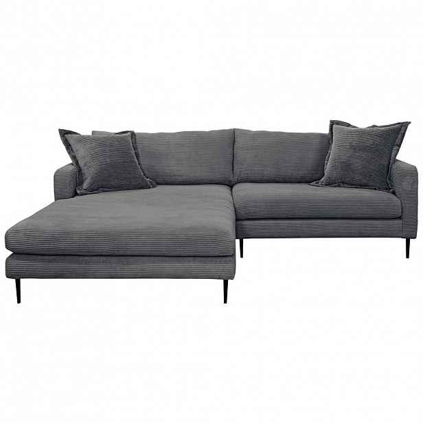 P & B ROHOVÁ SEDAČKA, textil, barvy grafitu