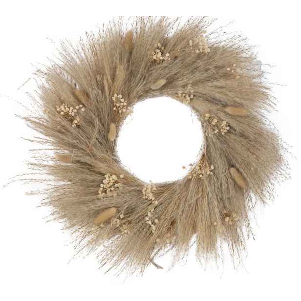 Přírodní věnec ze sušených rostlin Branches - Ø 50*7 cm J-Line by Jolipa