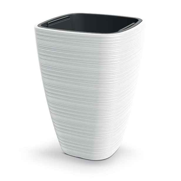 Prosperplast Plastový květináč Venas Square bílý, varianta 28,9 cm