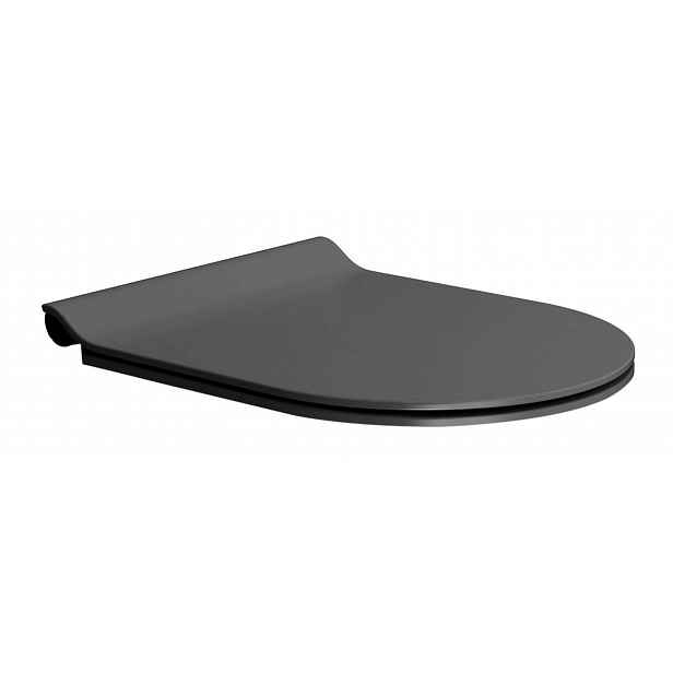 Sapho GSI Pura - WC sedátko Slim, Soft Close, duroplast, černá mat MS86CSN26