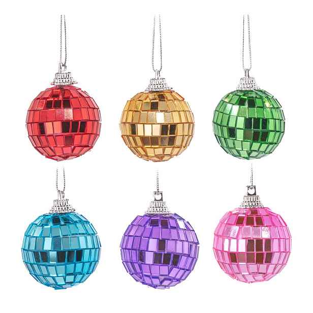 Skleněné vánoční ozdoby v sadě 6 ks ø 4 cm Mirror Disco – Sass & Belle
