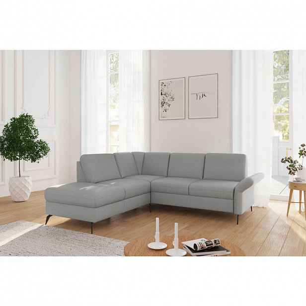 Sit & More ROHOVÁ SEDAČKA, textil, světle šedá