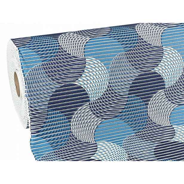 Koupelnová podložka na metry Protiskluzová podložka Modrá Vlny 450x65 cm
