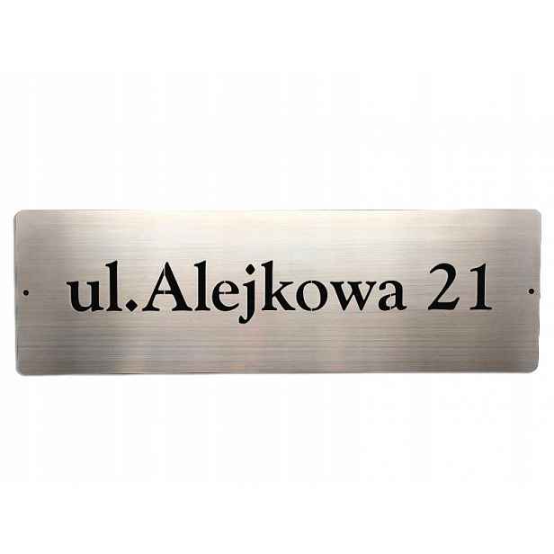 Numer Na Dům Tabule Adresa Nerezová Ocel 48x15 cm