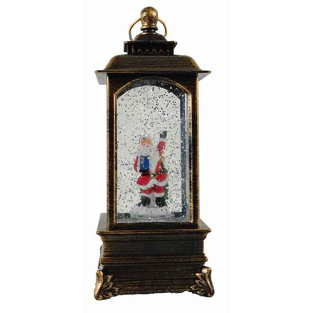 PROHOME - Lucerna hrající vánoční 8x21cm Santa