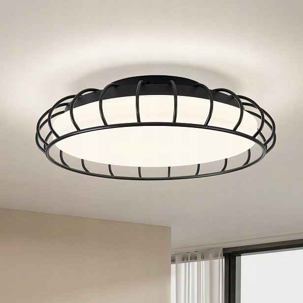 stropní svítidlo Led 24W černá kovová 4000K kulatá