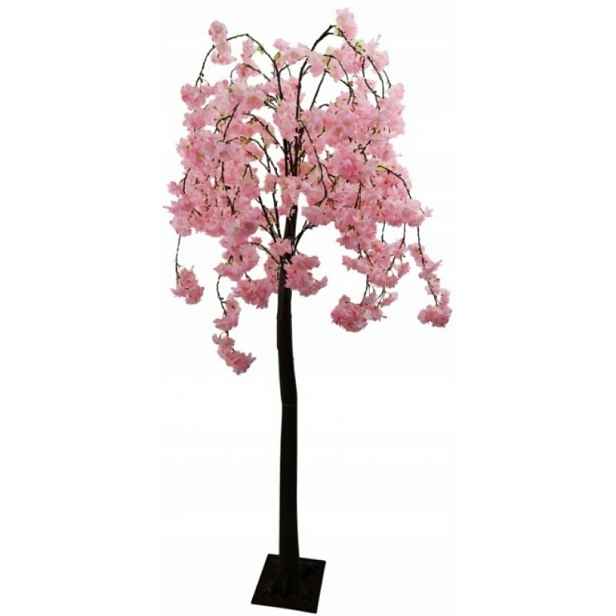 Umělý Kvetoucí Stromek Višeň 180 cm Led Osvětlení