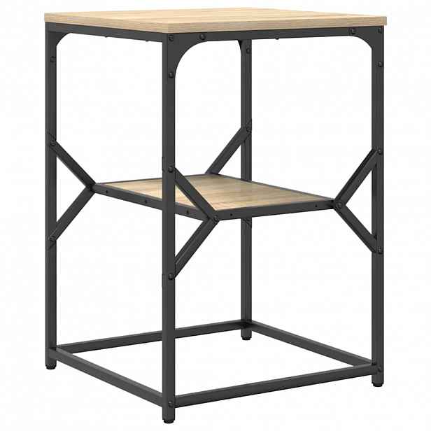 vidaXL Boční stůl Sonoma dub 41 x 40 x 60 cm Inženýrské dřevo a ocel