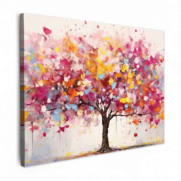MuchoWow OBRAZ NA PLÁTNĚ Akvarel - Strom - Umění - Abstraktní 40x30 cm
