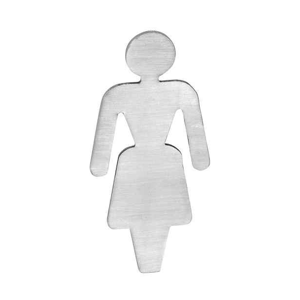 Sapho Cedule WC dámy, 80x35x2mm, nerez mat