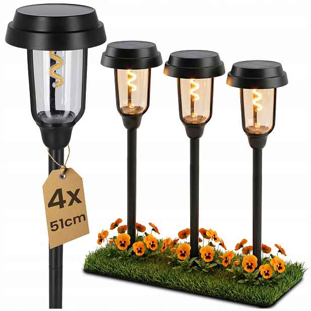 Solární Zahradní Lampa Led IP65 Zapichovací sloupek Snímač soumraku 2700K